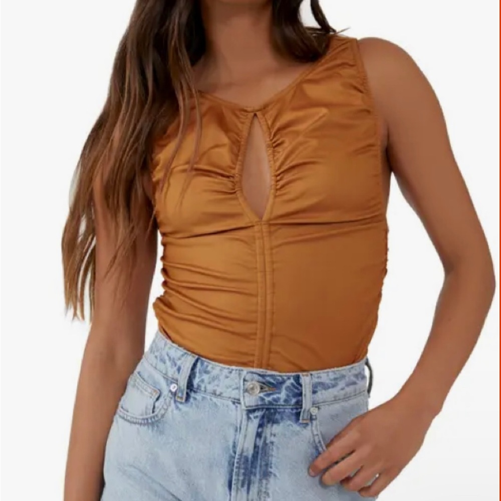 Free People Ride Along Ruched Crop Top